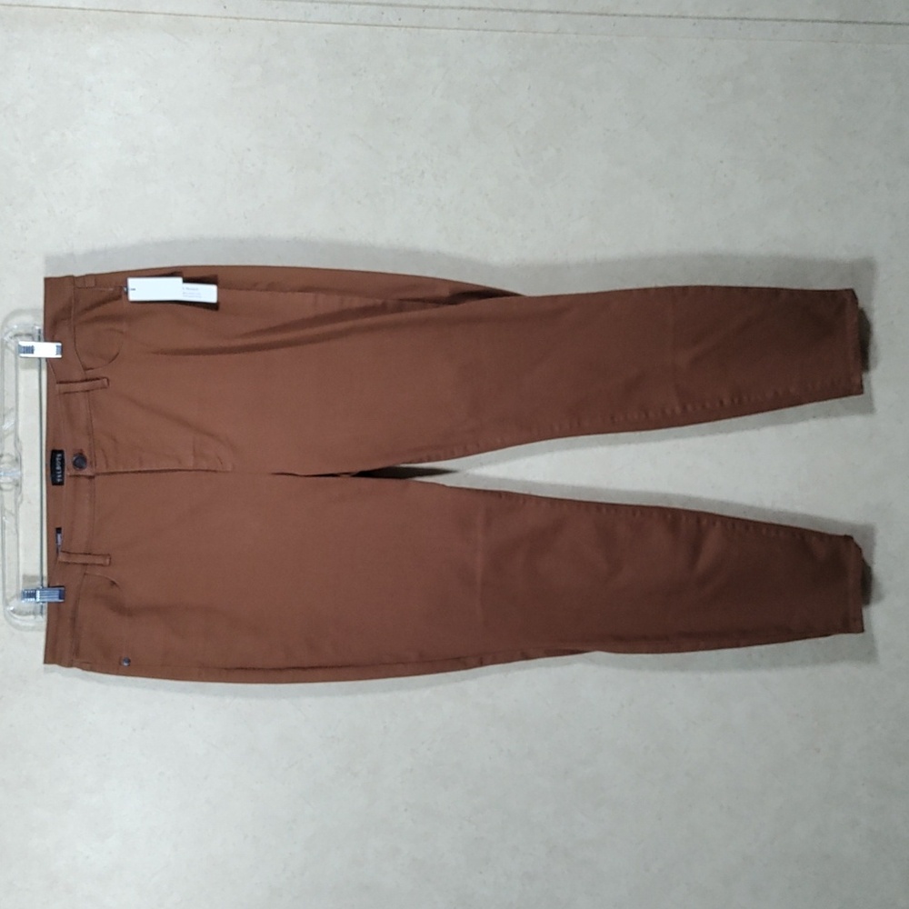 G172 Talbots rusty brown high waist jeggings 16 NWT